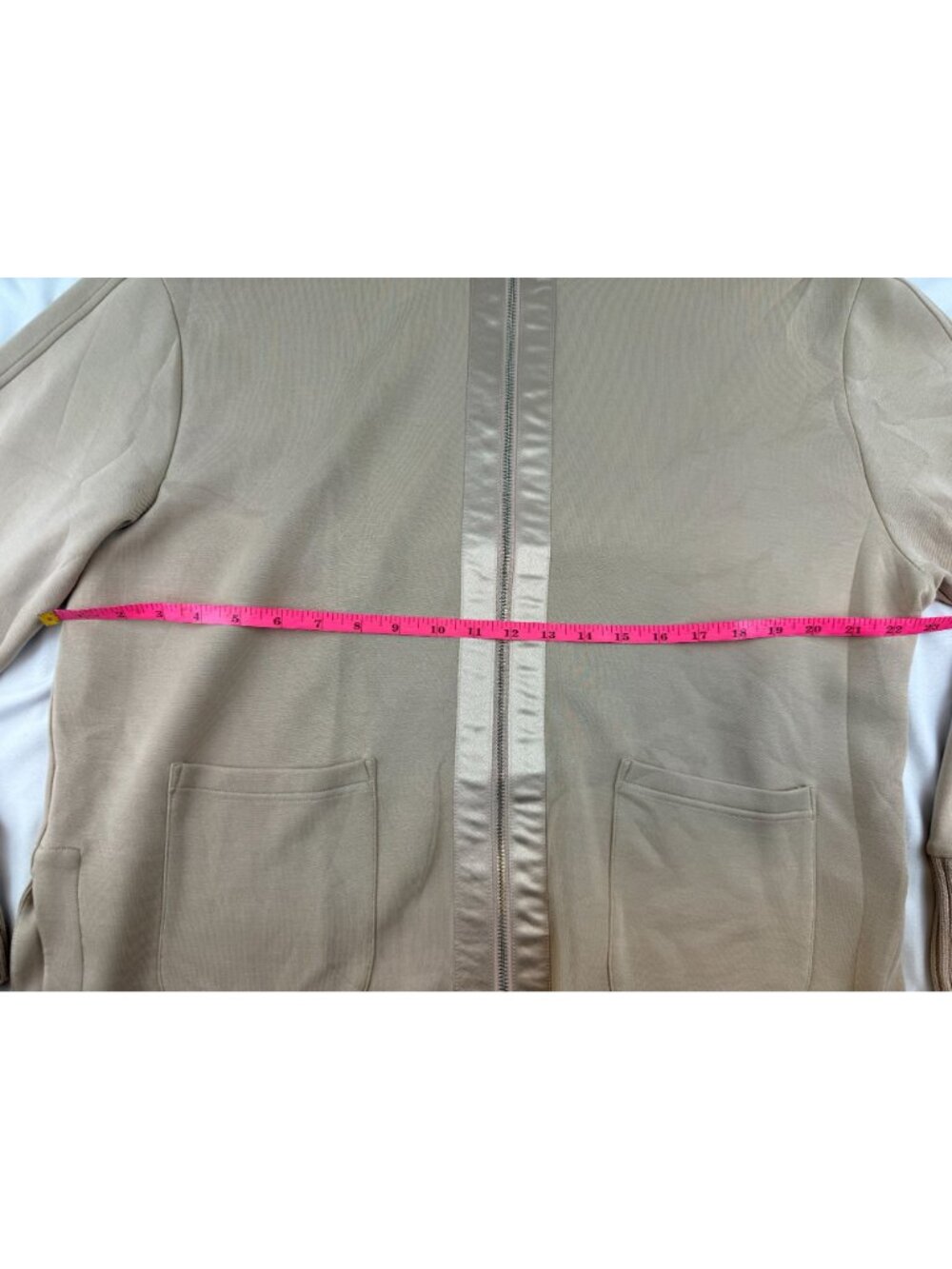 Varley Light Taupe Niamh Zip-Through Sweat Jacket VAR02239 XL- $178 - Picture 10 of 11